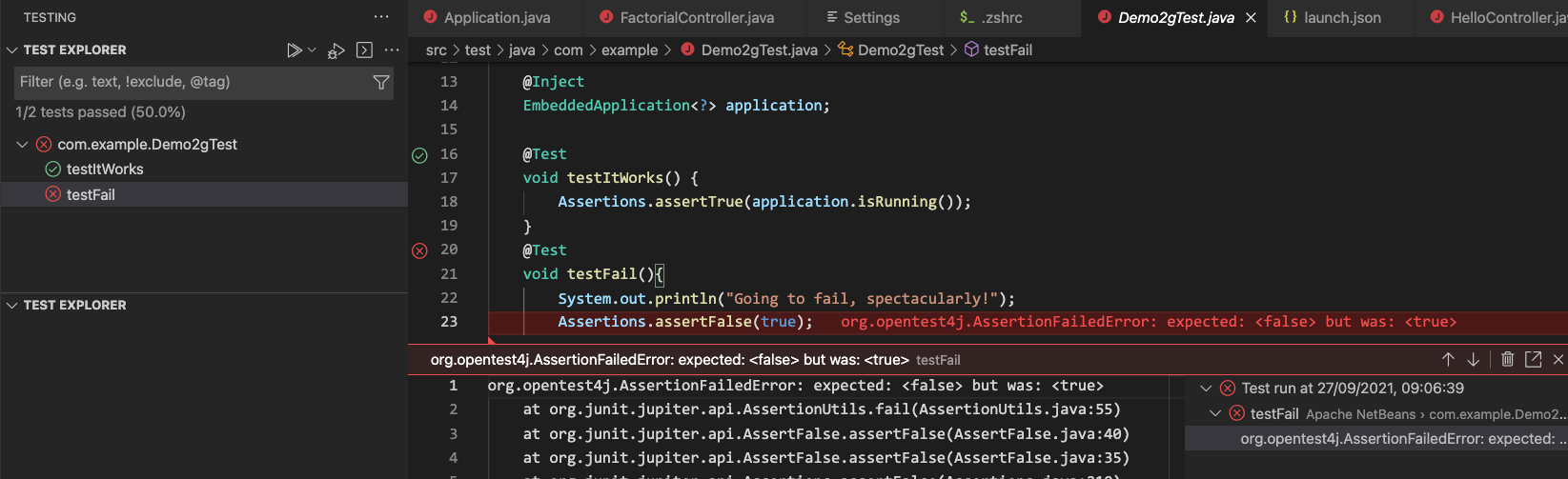 VS Code：原生测试探索器 API